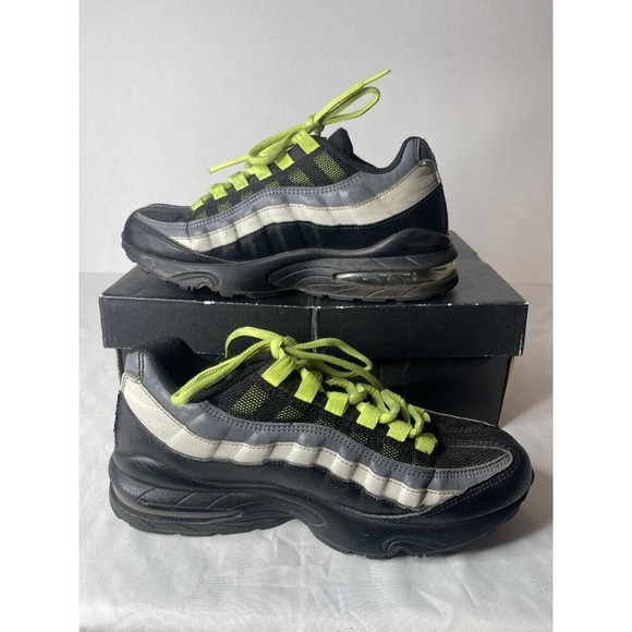 Nike Other - Nike Boys 905348-022 Black Volt Dark Grey Air Max 95 Low Top Size 6.5 Y Sneakers